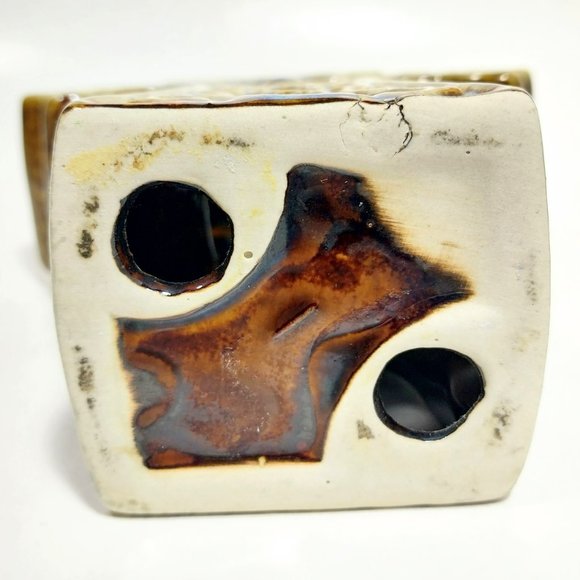 Vintage Ceramic Blue‎ Religious Cross Tea Light Candle holder #1299 - Picture 8 of 8